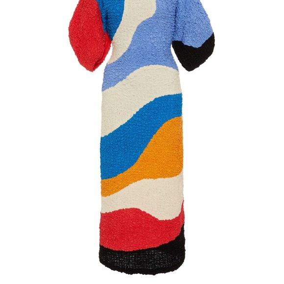 SOLD! Mara Hoffman Freya Color Block Midi Dress S - Picture 5 of 12